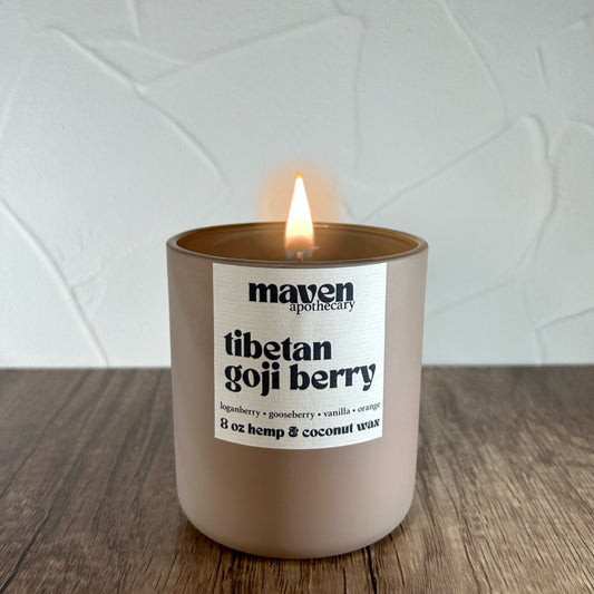 Tibetan Goji Berry Hemp & Coconut Wax Candle 8oz