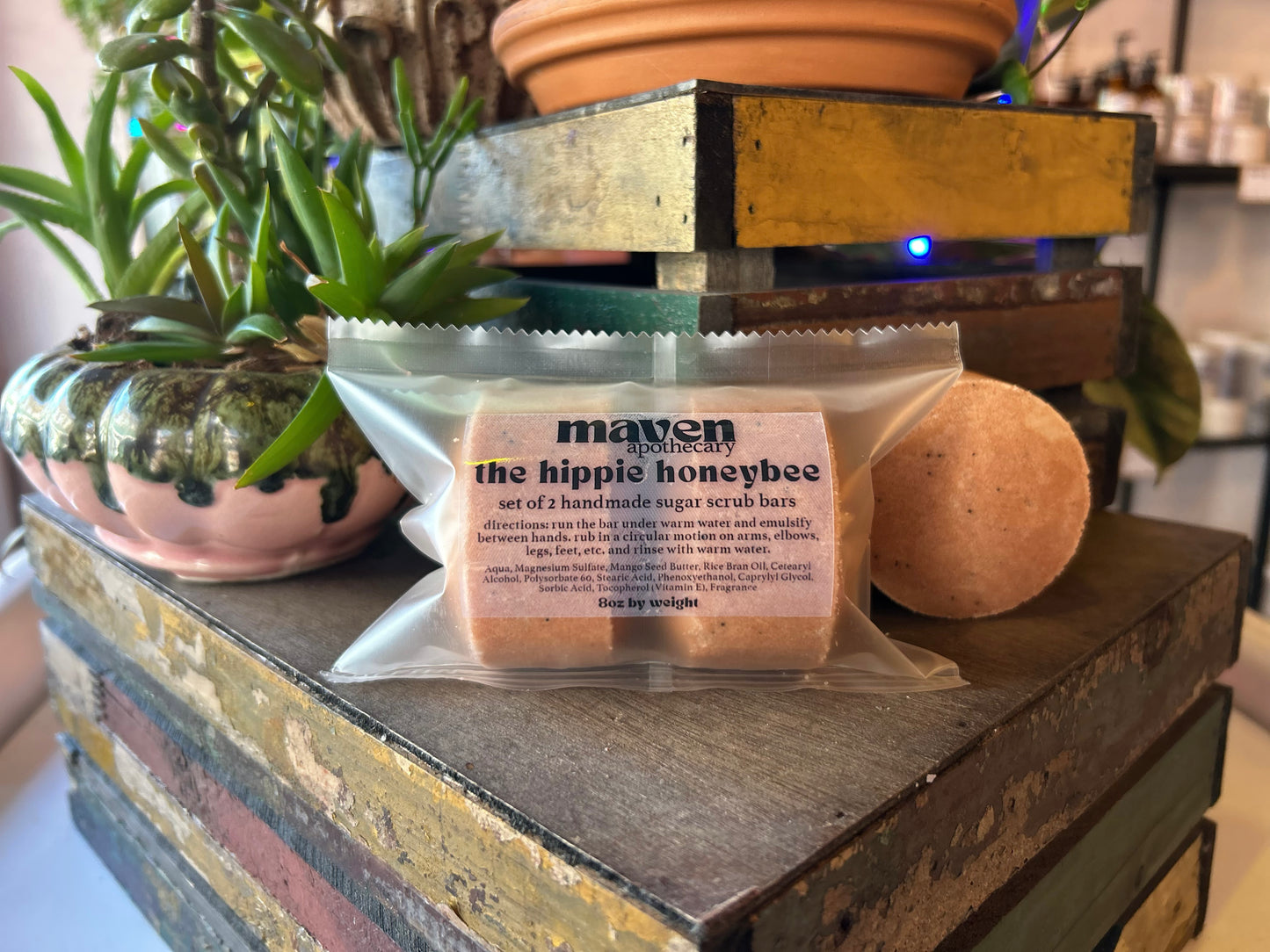 Sugar Scrub Bars Set of 2 The Hippie Honeybee