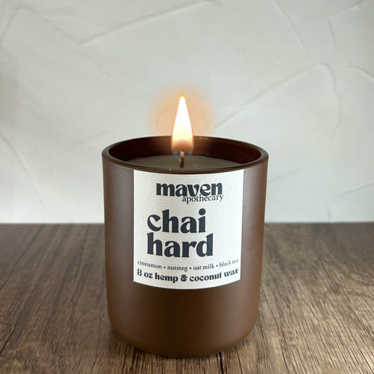 Chai Hard Hemp & Coconut Wax Candle 8oz