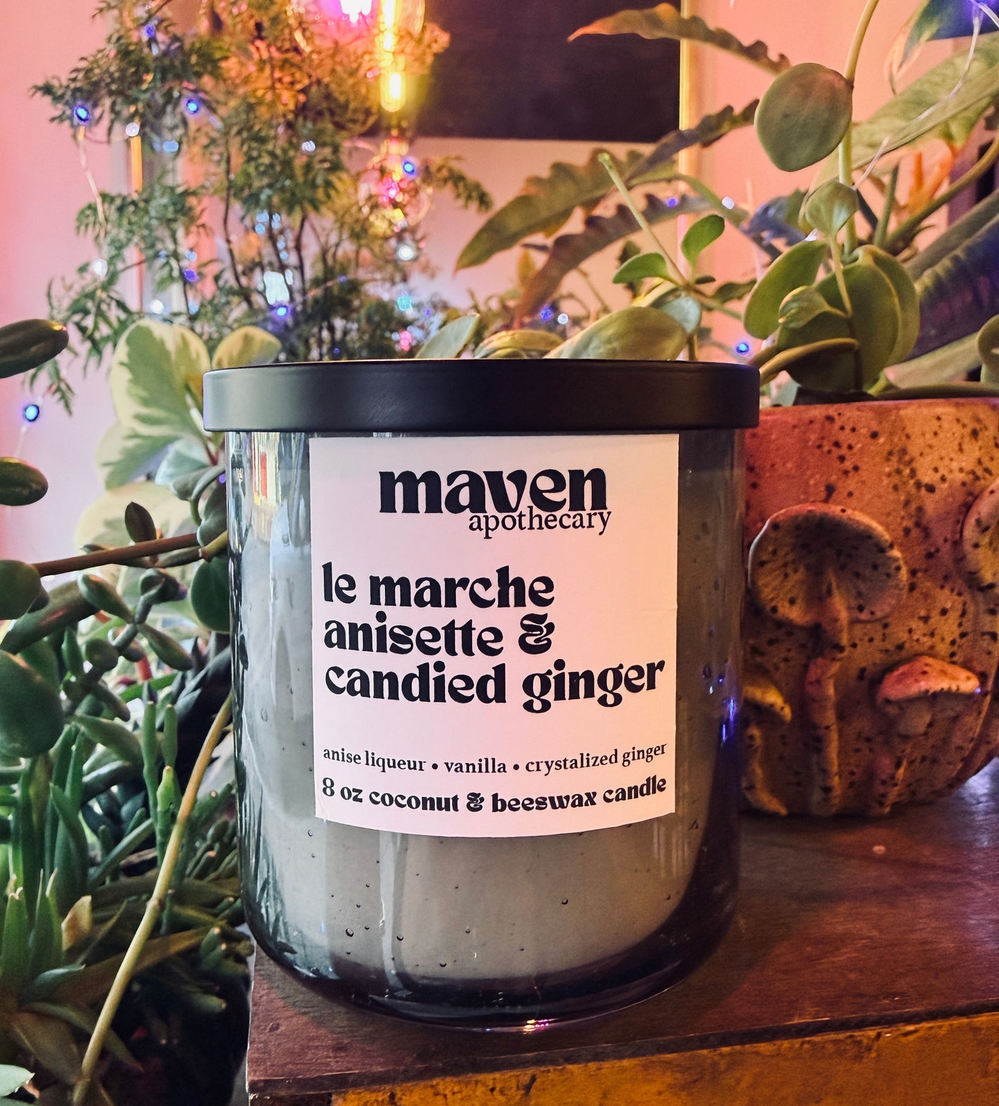 Le Marche Anisette & Candied Ginger Beeswax & Coconut Wax Candle 8oz