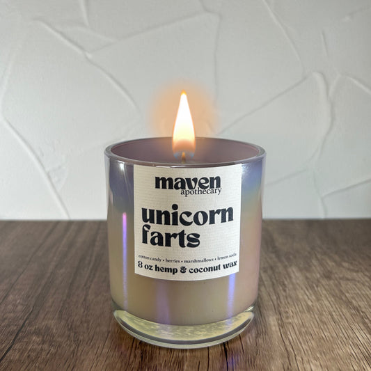 Unicorn Farts Hemp & Coconut Wax Candle 8oz