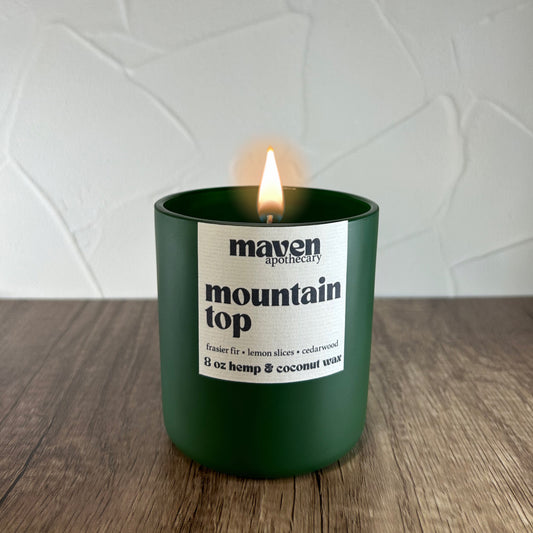 Mountain Top Hemp & Coconut Wax Candle 8oz