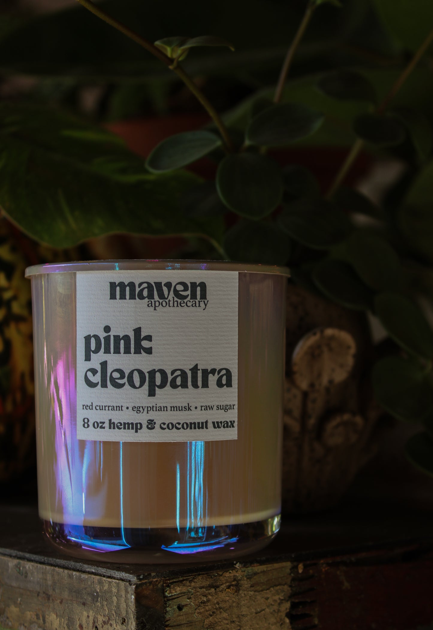 Pink Cleopatra Hemp & Coconut Wax Candle 8oz