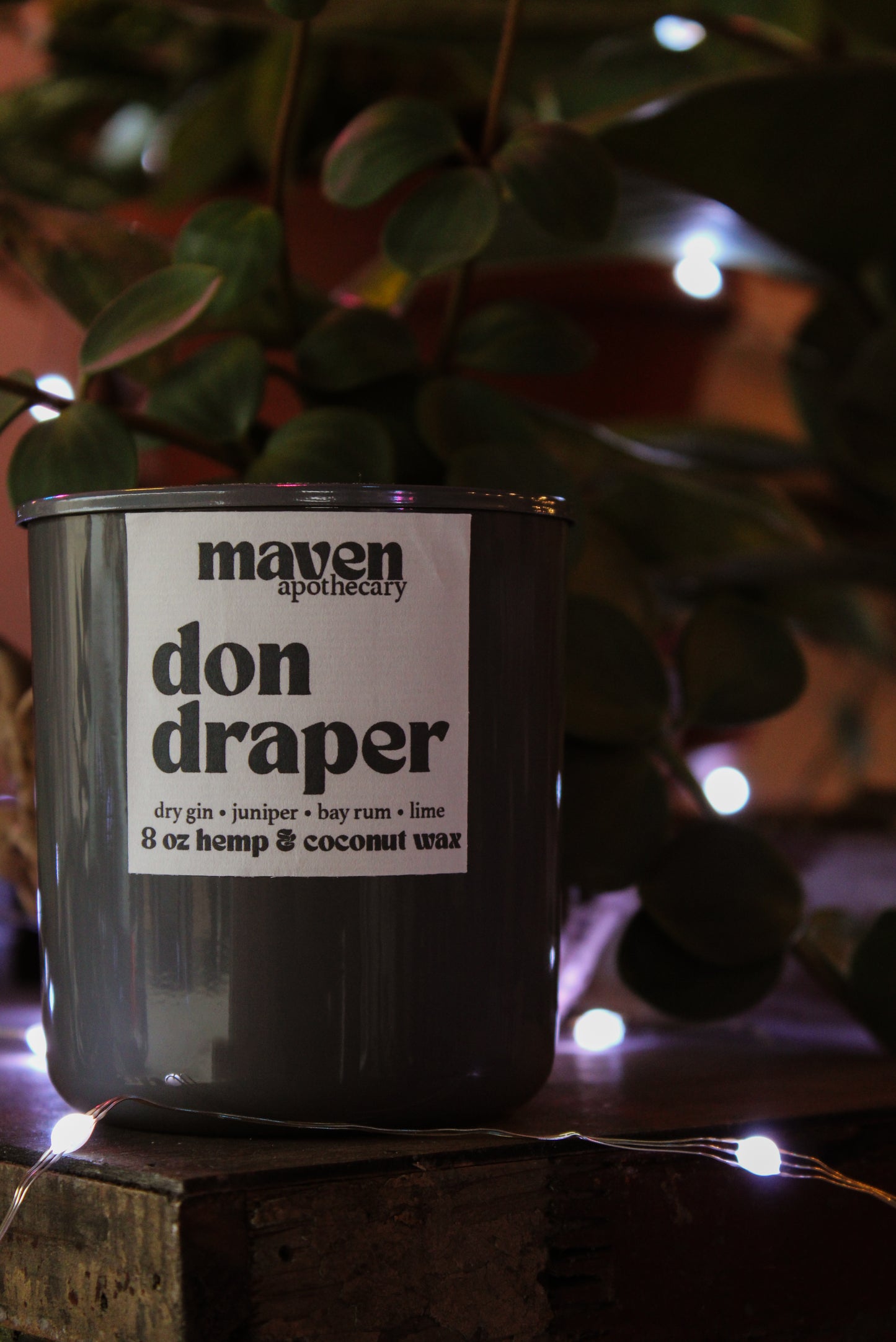 Don Draper Hemp & Coconut Wax Candle 8oz