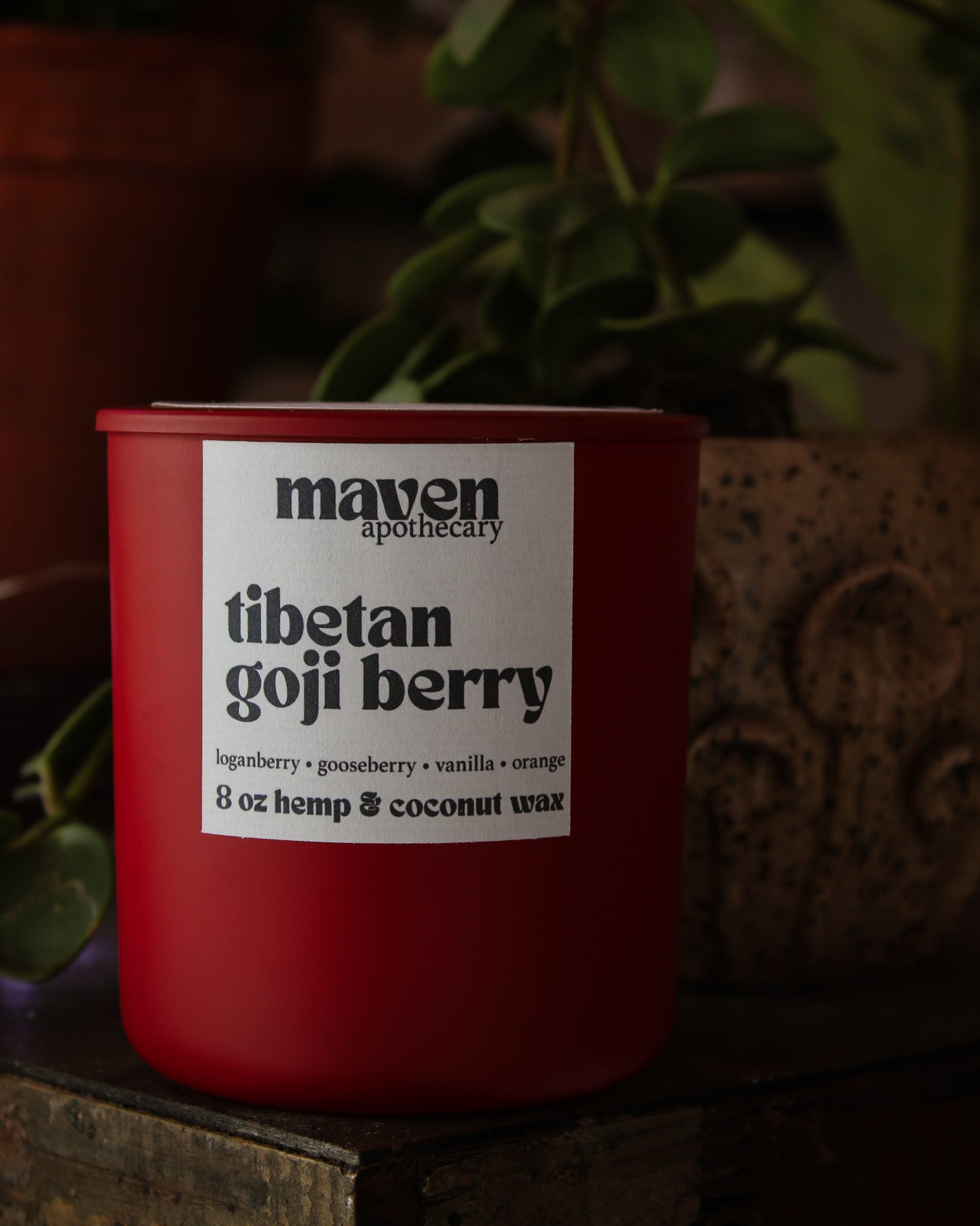 Tibetan Goji Berry Hemp & Coconut Wax Candle 8oz
