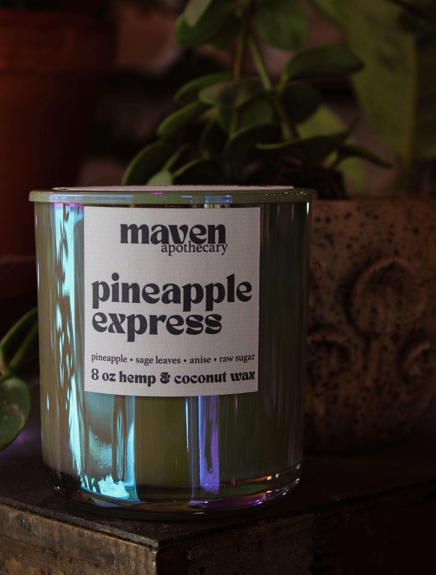 Pineapple Express Hemp & Coconut Wax Candle 8oz