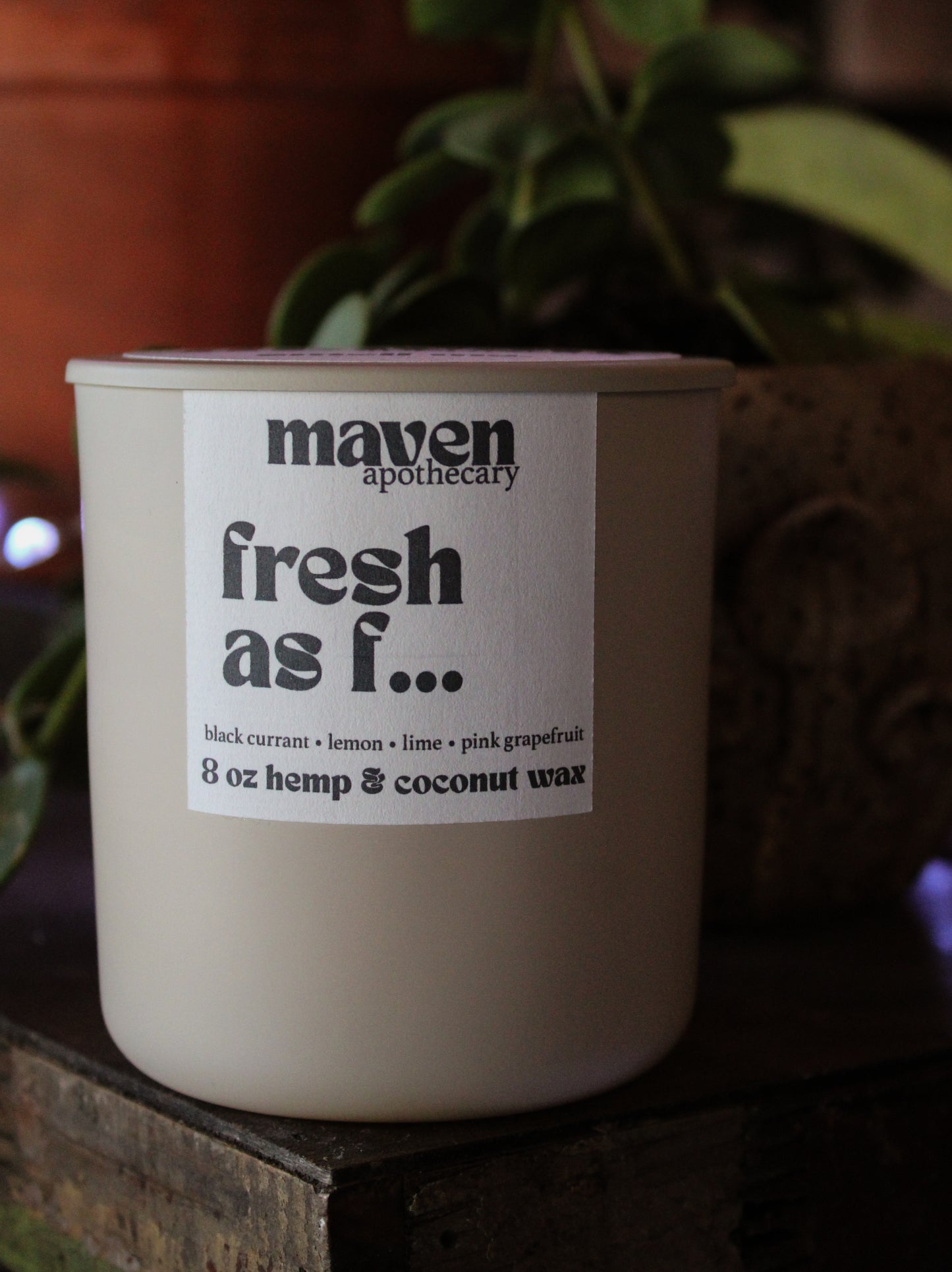 Fresh as F… Hemp & Coconut Wax Candle 8oz