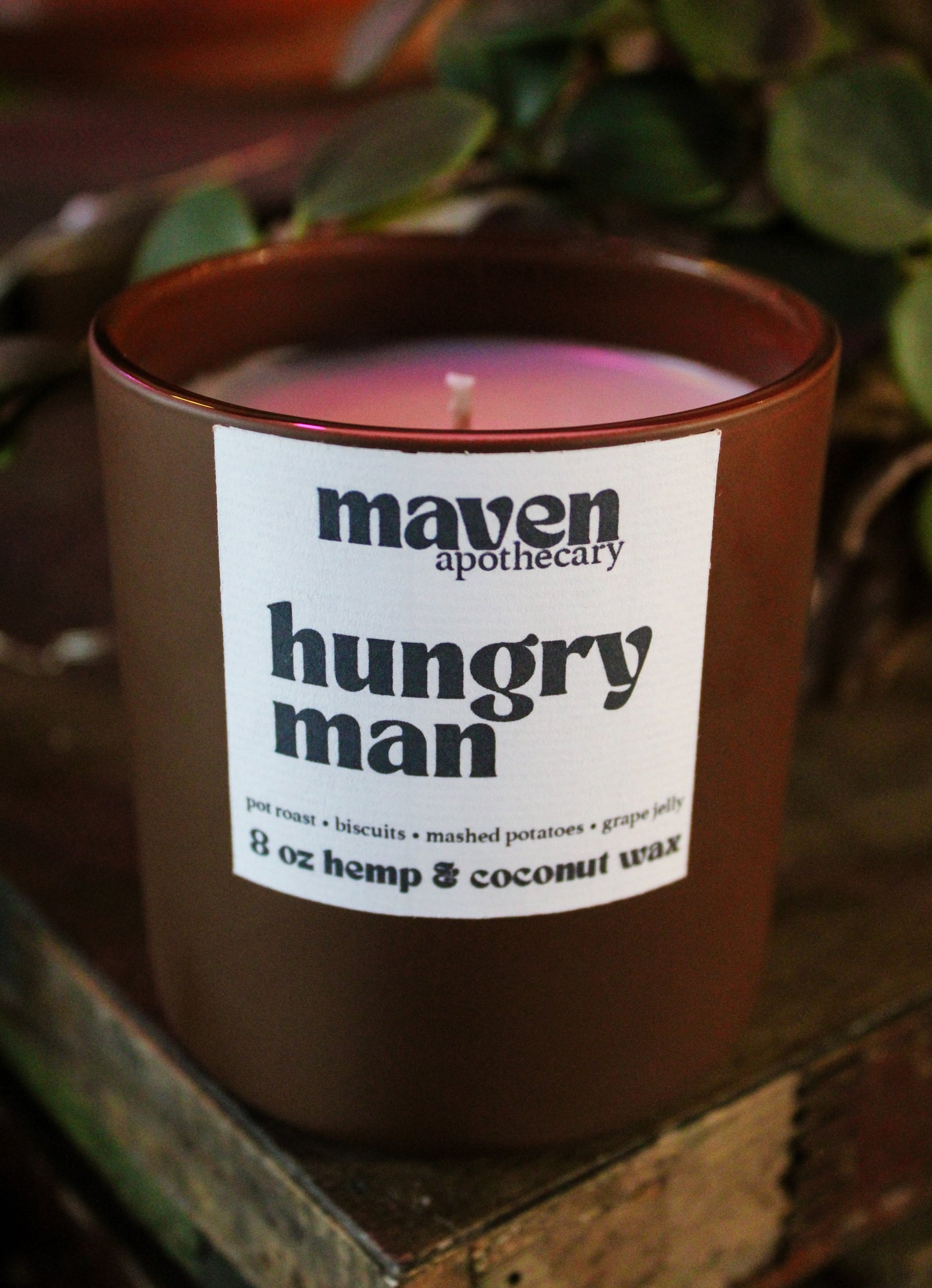 Hungry Man Hemp & Coconut Wax Candle 8oz