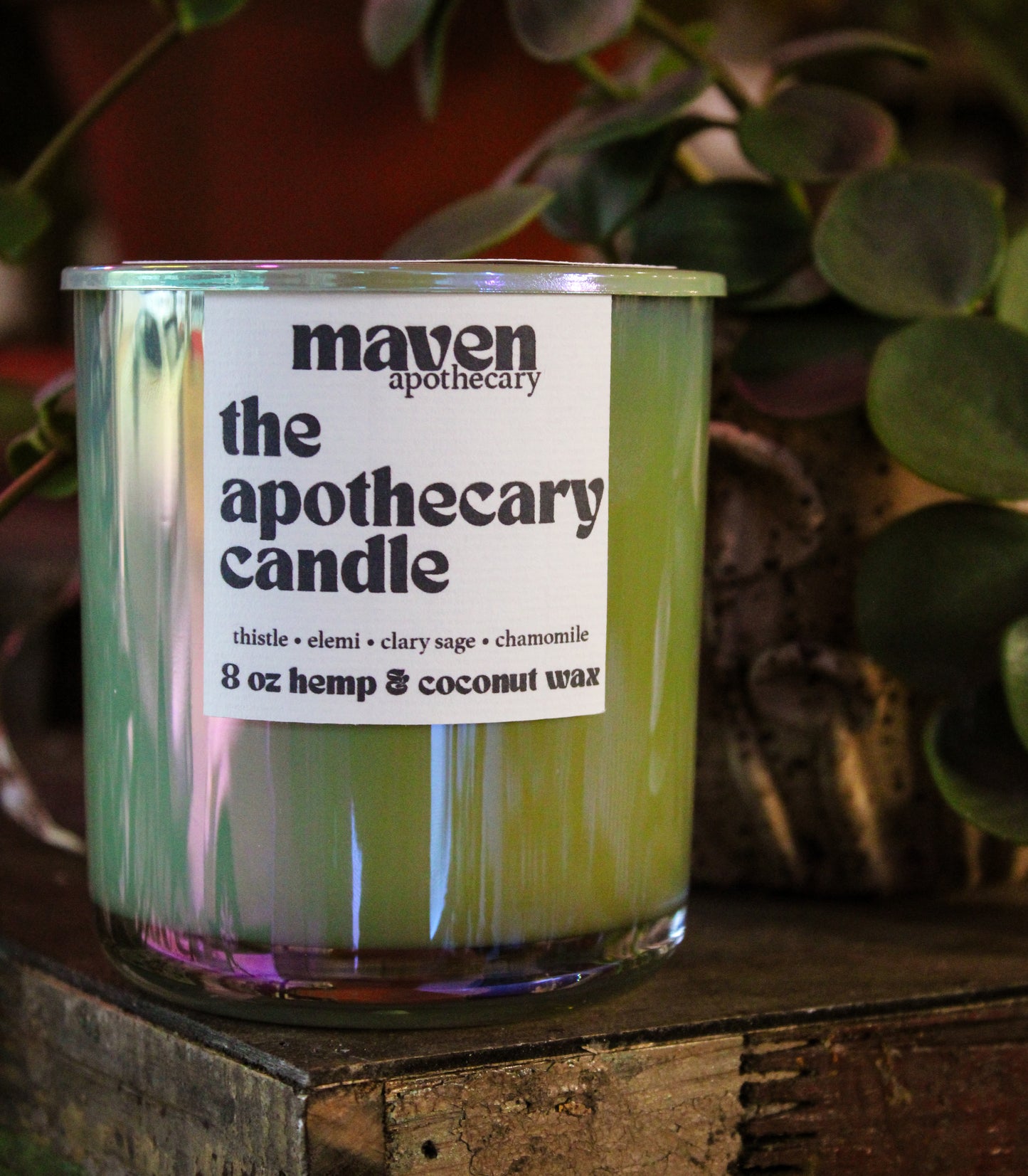 The Apothecary Candle Hemp & Coconut Wax Candle 8oz