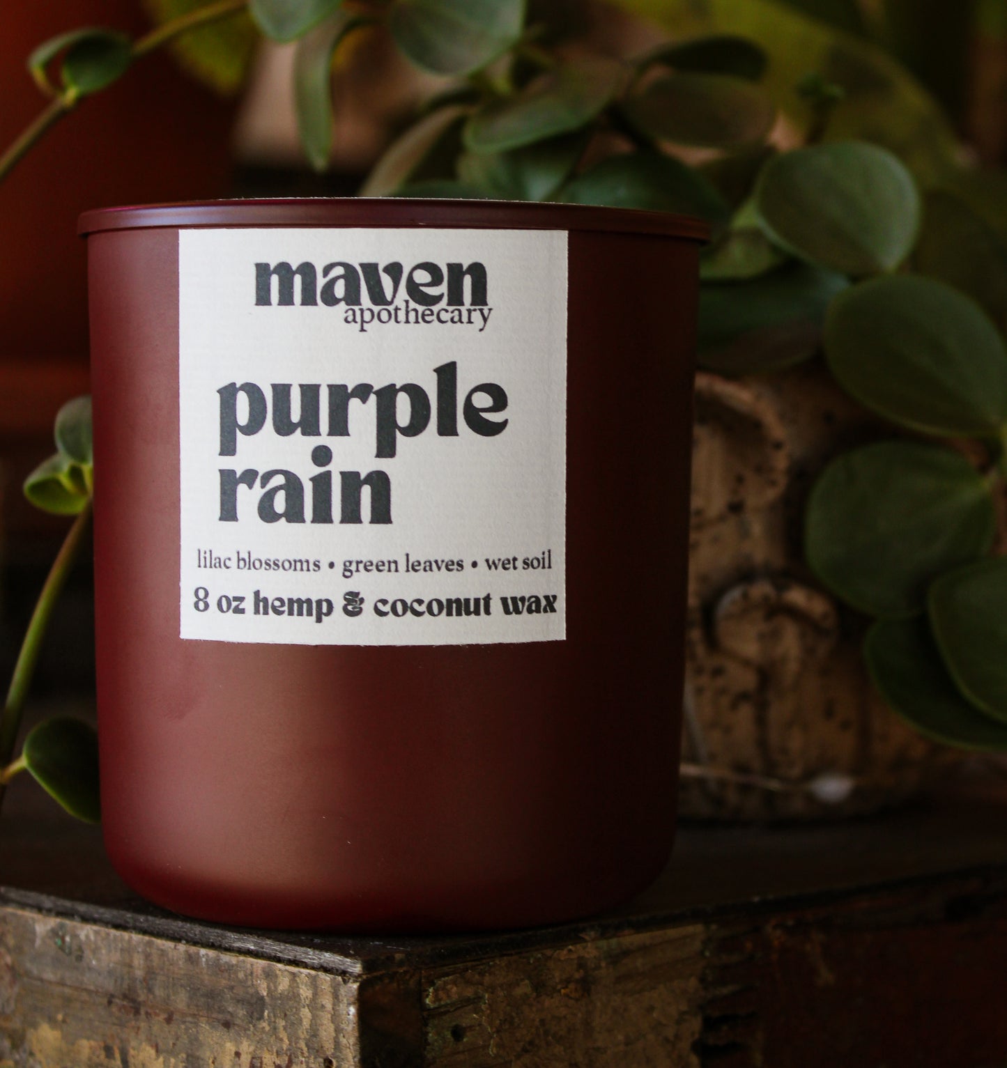Purple Rain Hemp & Coconut Wax Candle 8oz
