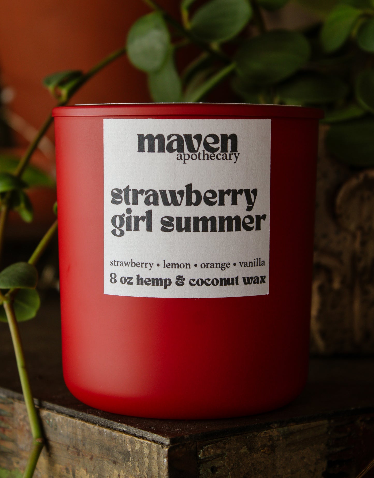 Strawberry Girl Summer Hemp & Coconut Wax Candle 8oz