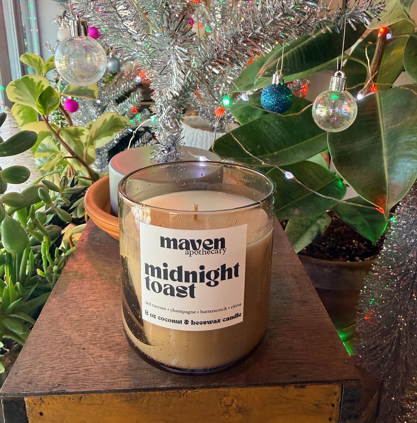 Midnight Toast Beeswax & Coconut Wax Candle 8oz