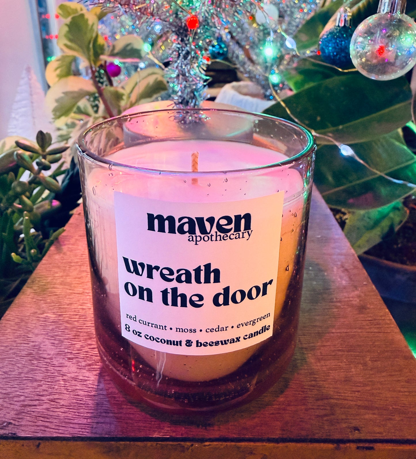 Wreath on the Door Beeswax & Coconut Wax Candle 8oz