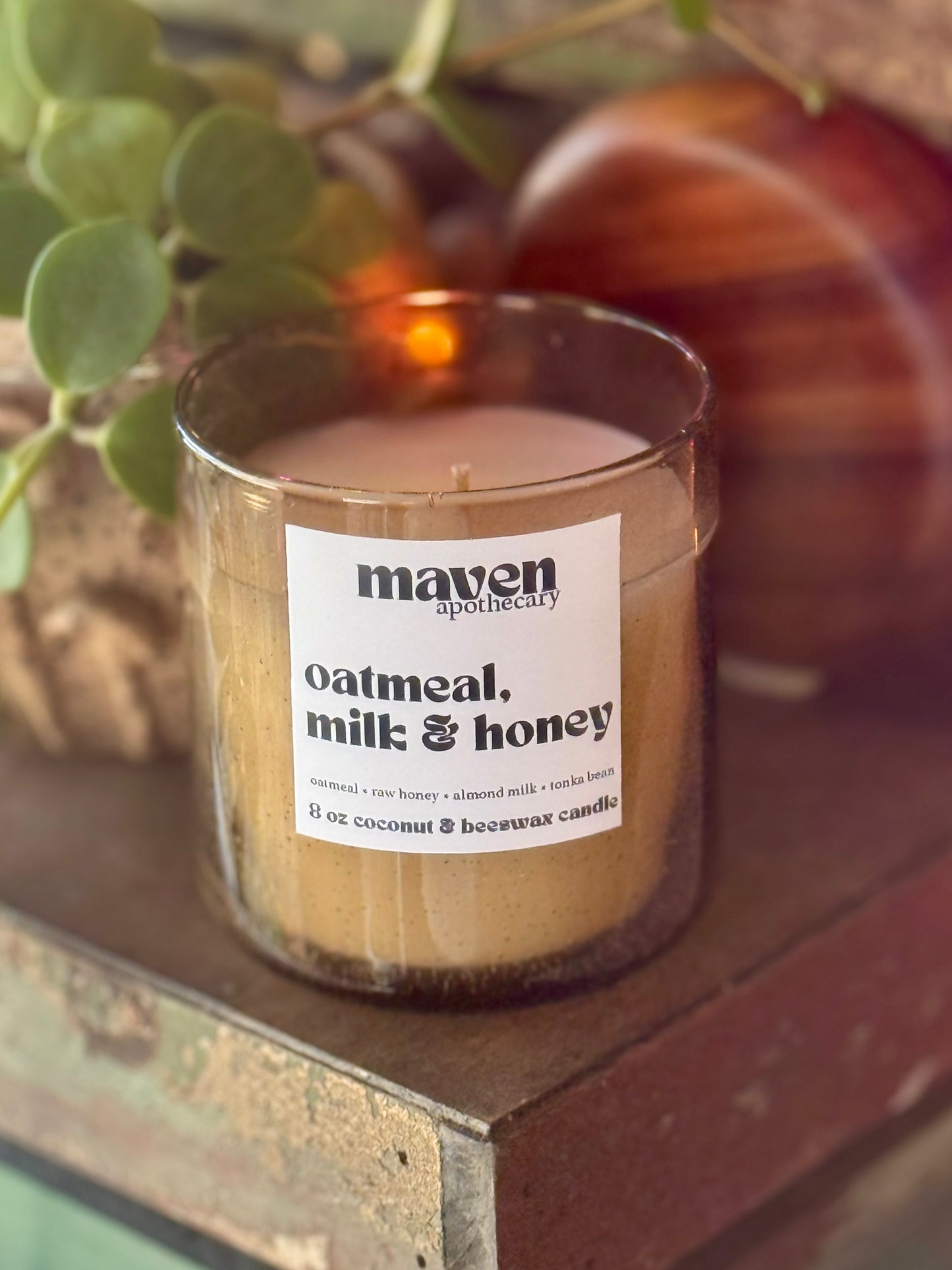 Oatmeal, Milk & Honey Beeswax & Coconut Wax Candle 8oz