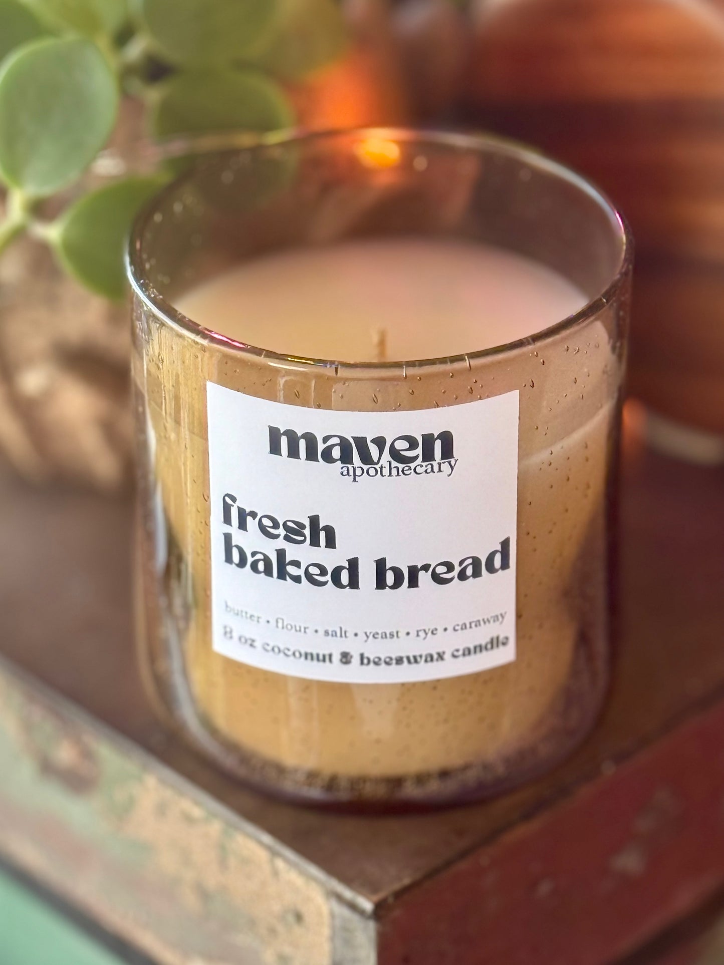 Fresh Baked Bread Beeswax & Coconut Wax Candle 8oz