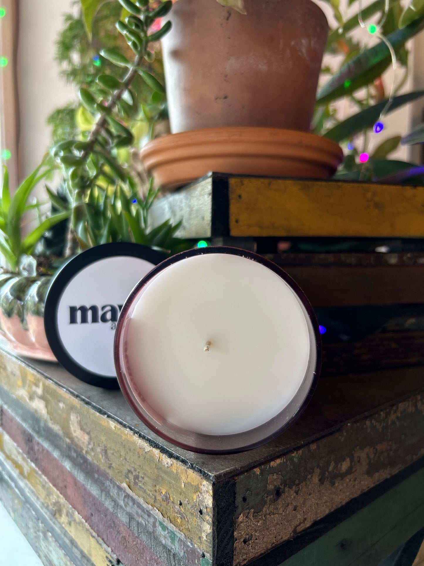 Whiskey & Smoked Cherry Beeswax & Coconut Wax Candle 8oz