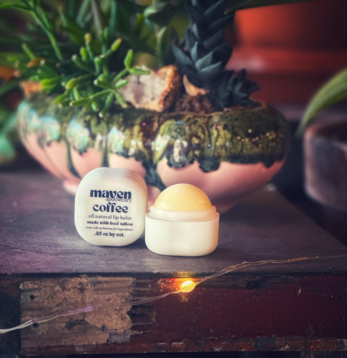 Lip Balm Cube Coffee (Made with TALLOW) .25oz