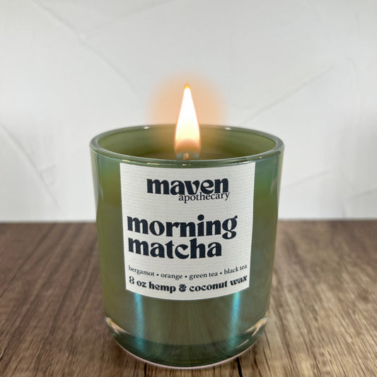 Morning Matcha Hemp & Coconut Wax Candle 8oz