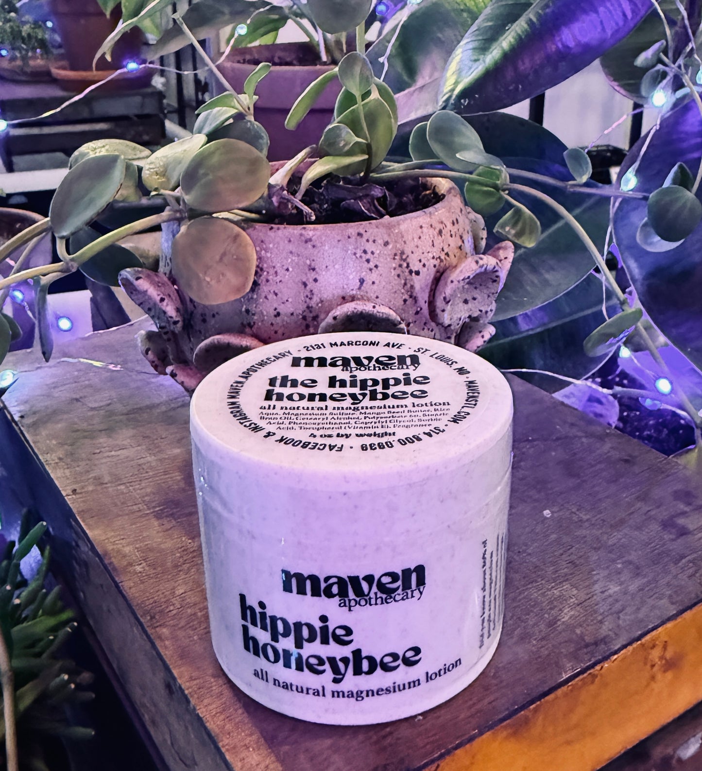 Magnesium Lotion The Hippie Honeybee 4 oz