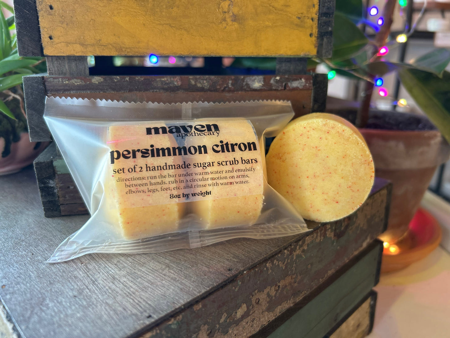 Sugar Scrub Bars Set of 2 Persimmon Citron
