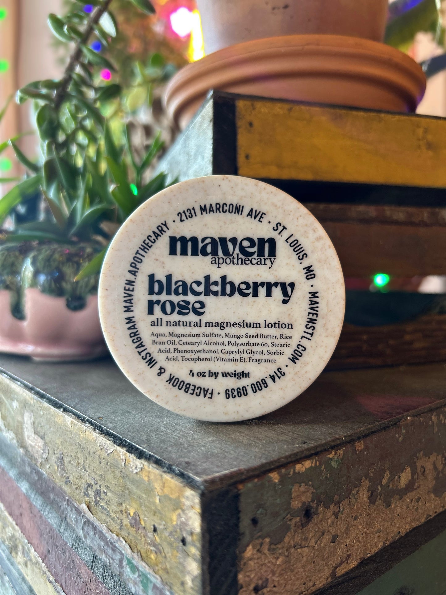 Magnesium Lotion Blackberry Rose 4oz