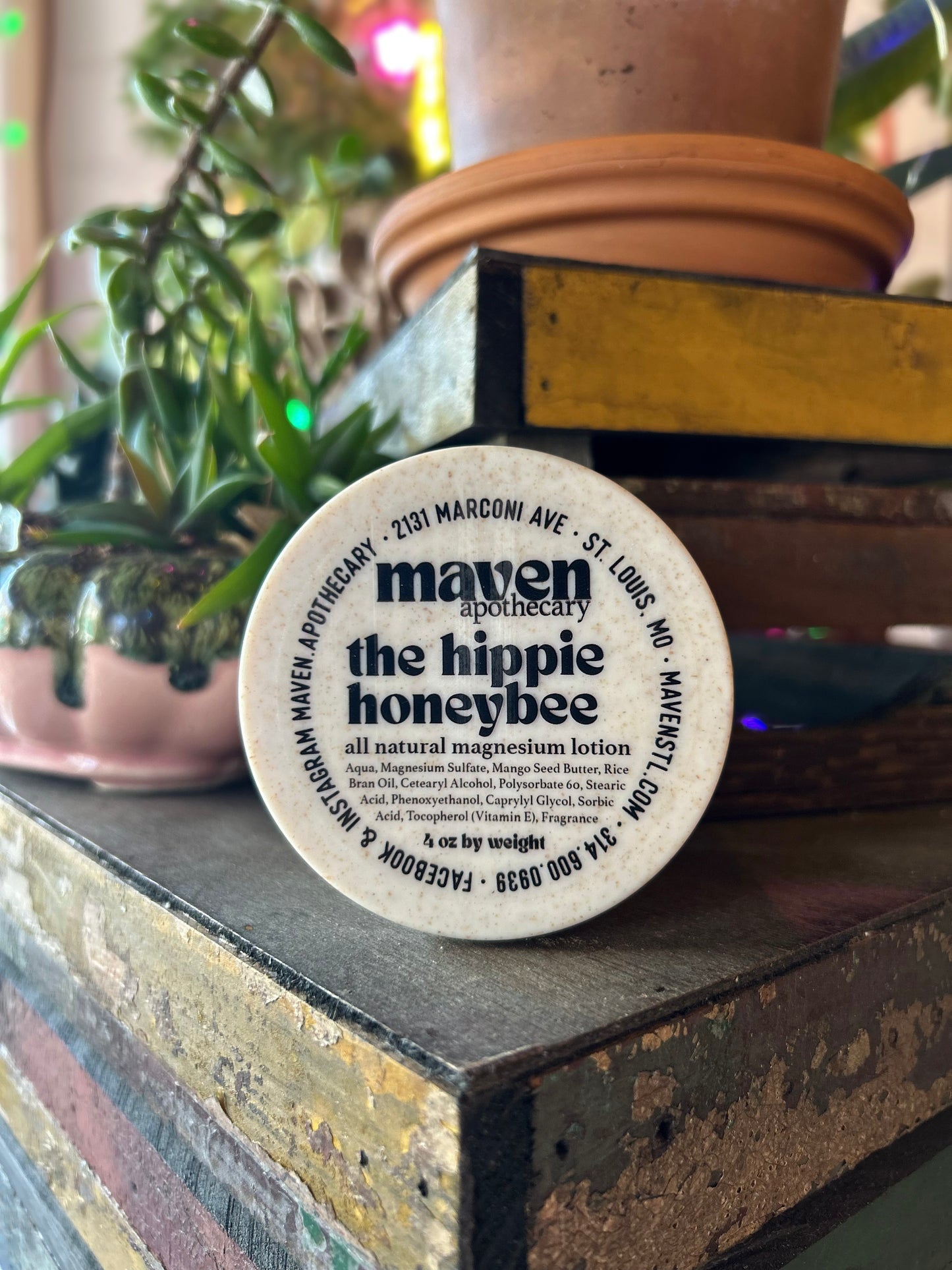 Magnesium Lotion The Hippie Honeybee 4oz