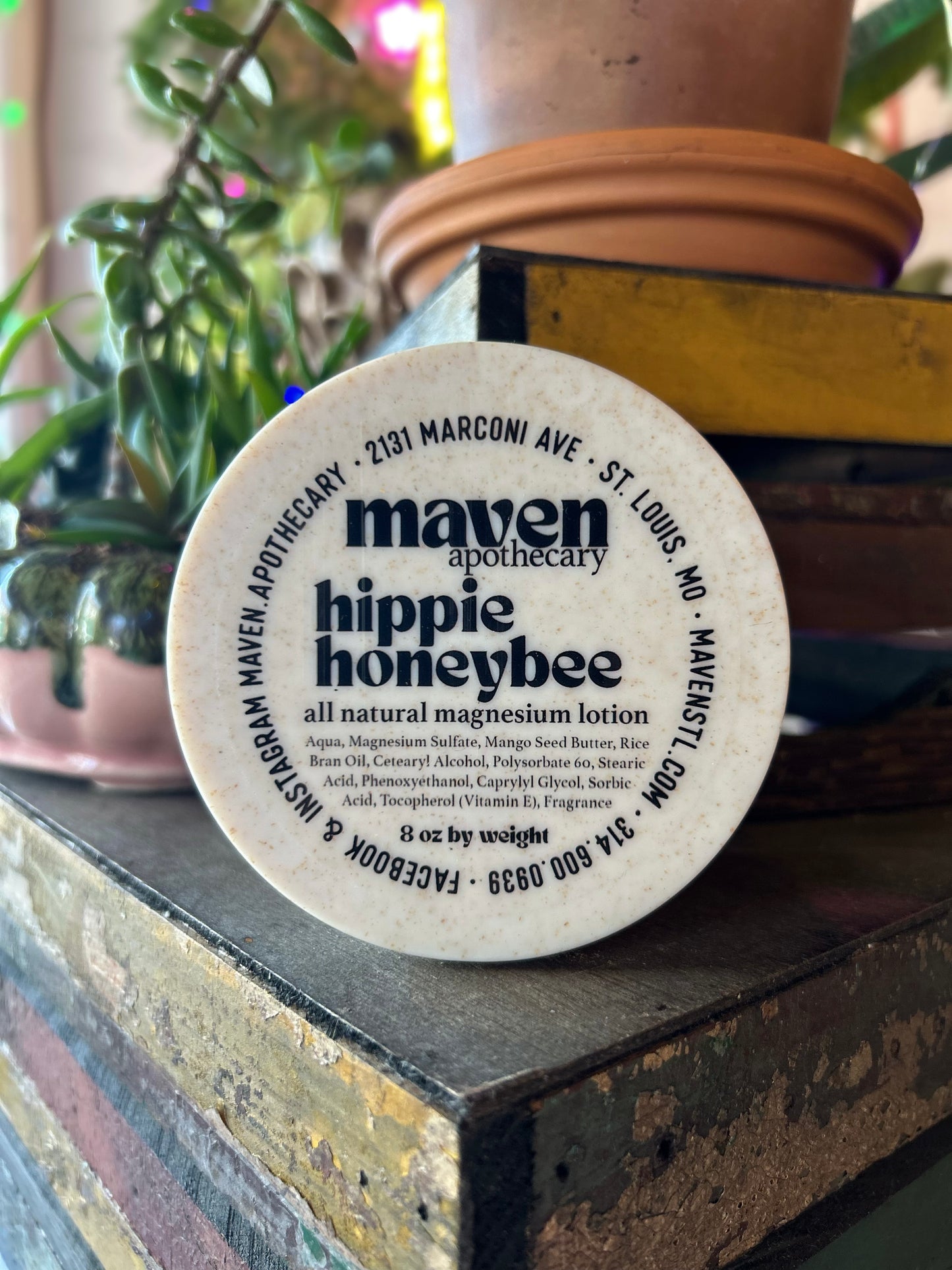 Magnesium Lotion The Hippie Honeybee 8oz