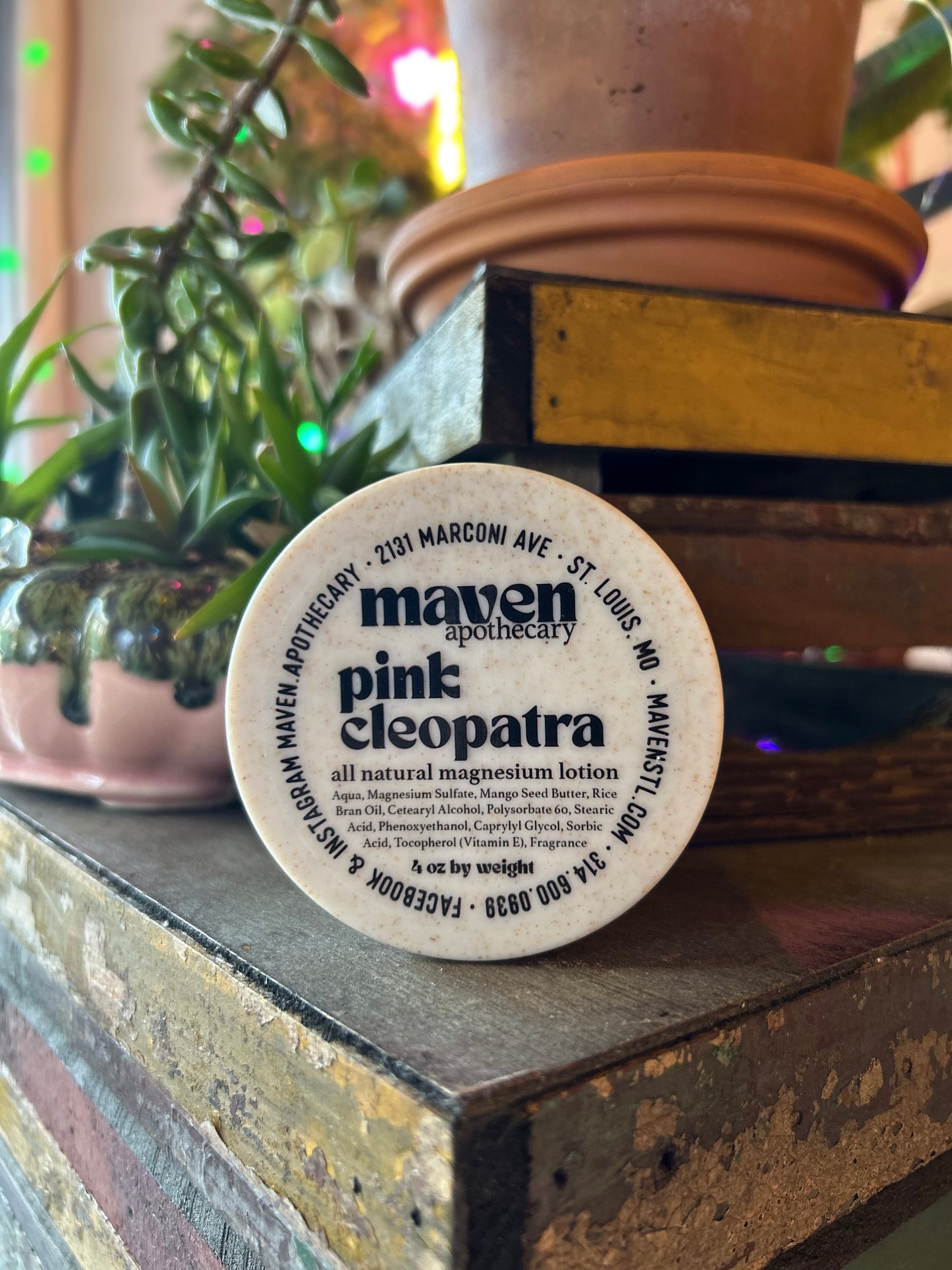 Magnesium Lotion Pink Cleopatra 4oz