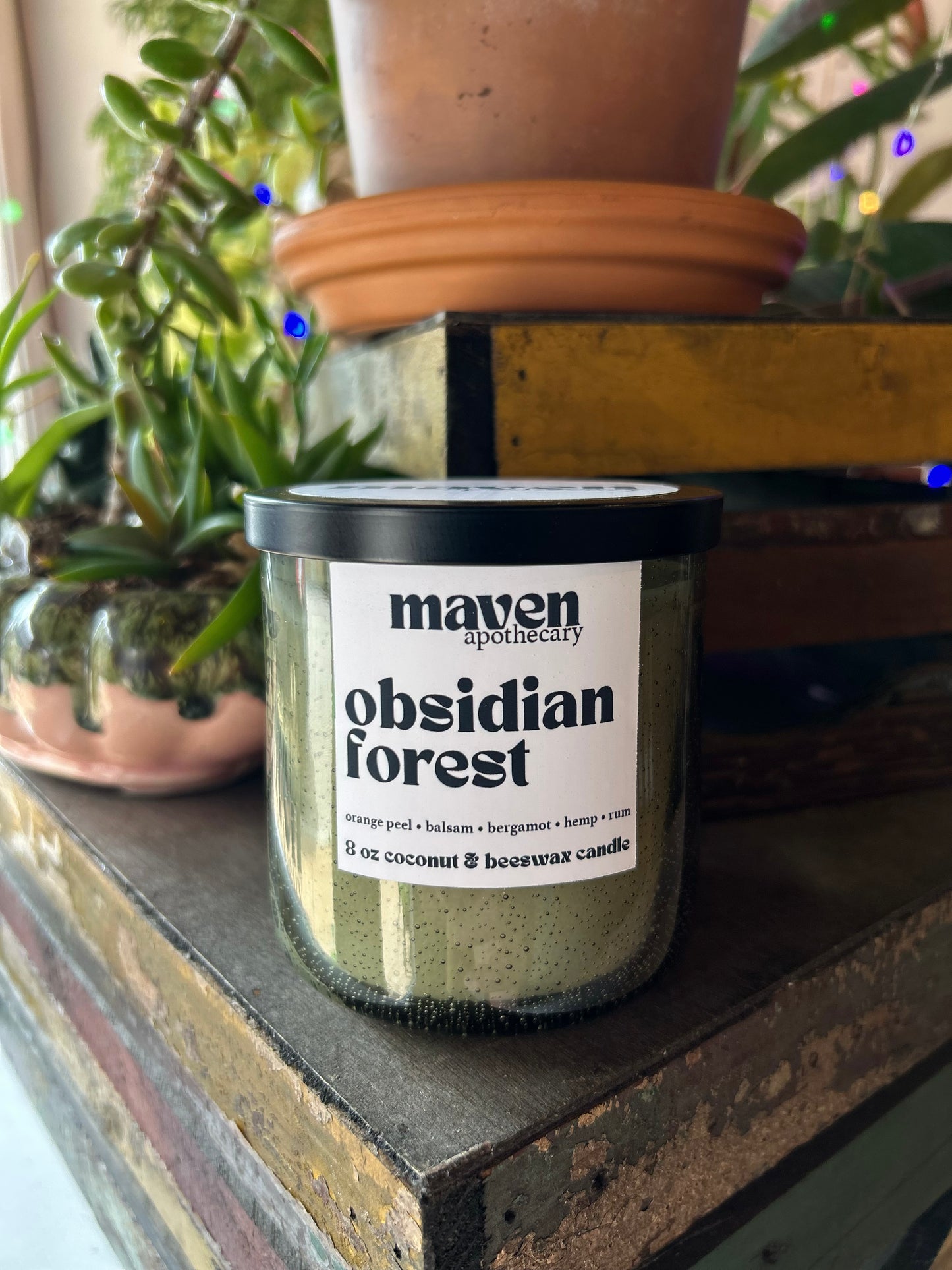Obsidian Forest Beeswax & Coconut Wax Candle 8oz