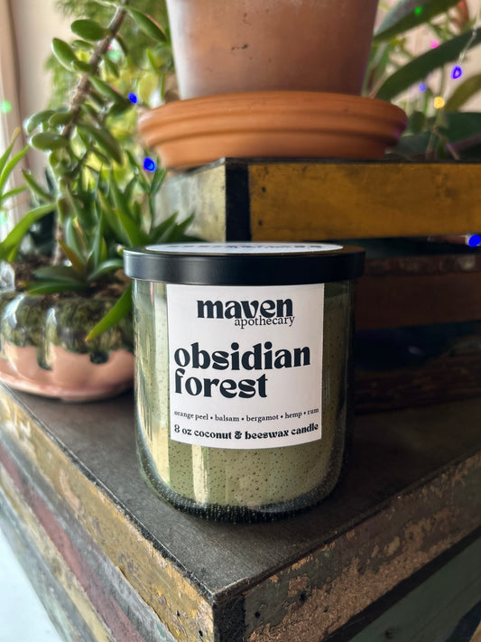 Obsidian Forest Beeswax & Coconut Wax Candle 8oz