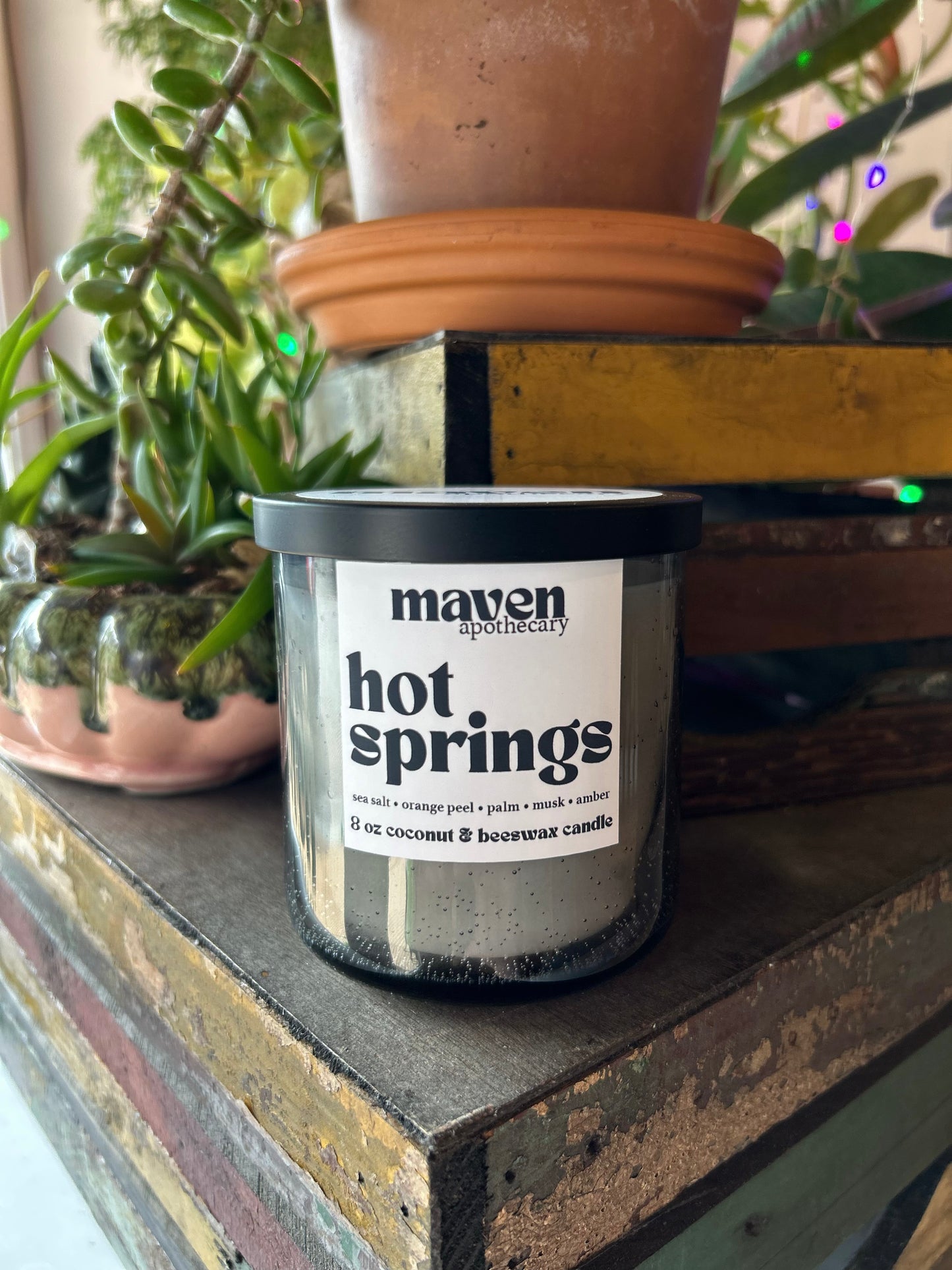 Hot Springs Beeswax & Coconut Wax Candle 8oz