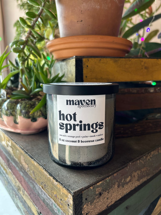 Hot Springs Beeswax & Coconut Wax Candle 8oz