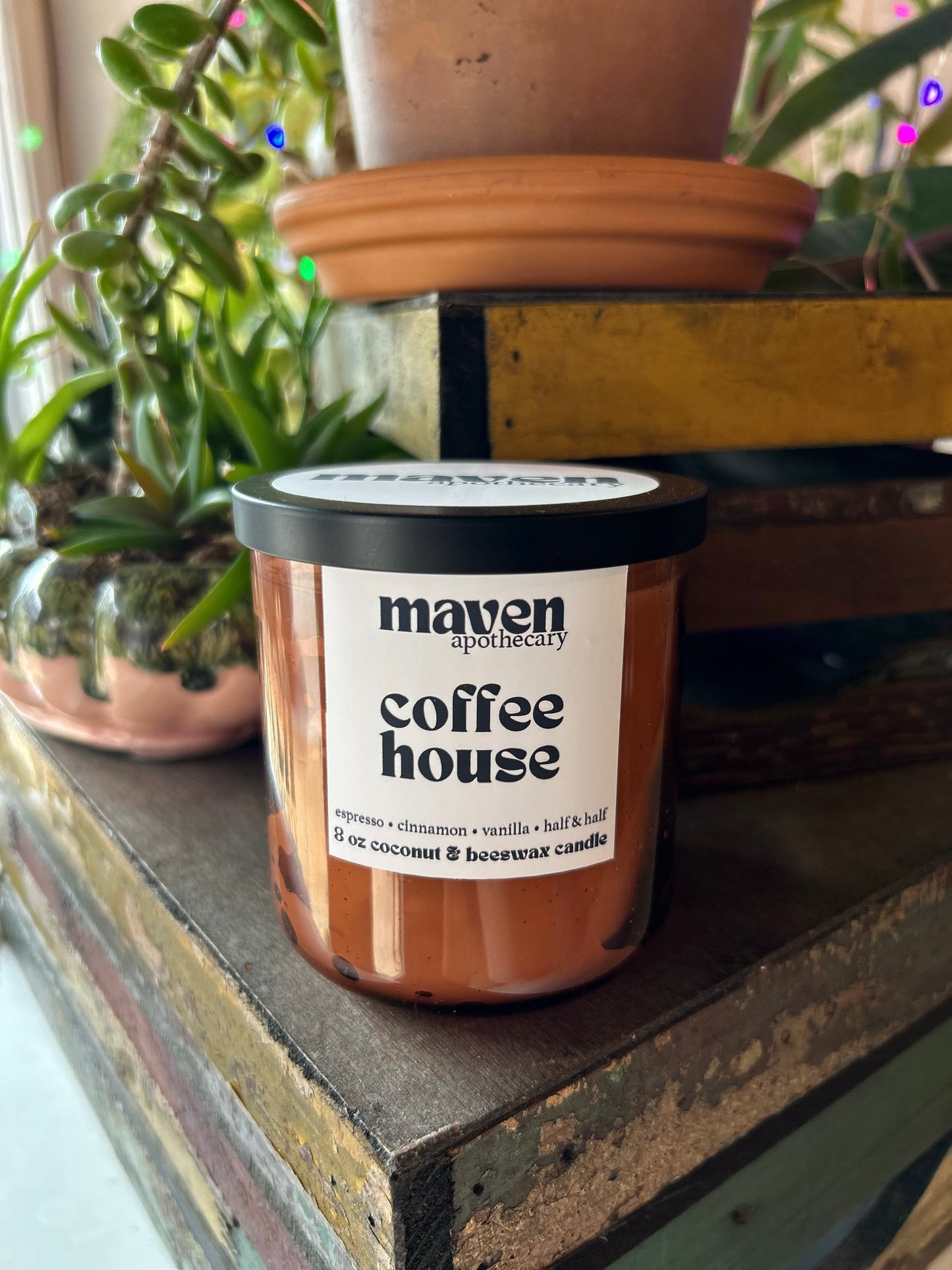 Coffee House Beeswax & Coconut Wax Candle 8oz