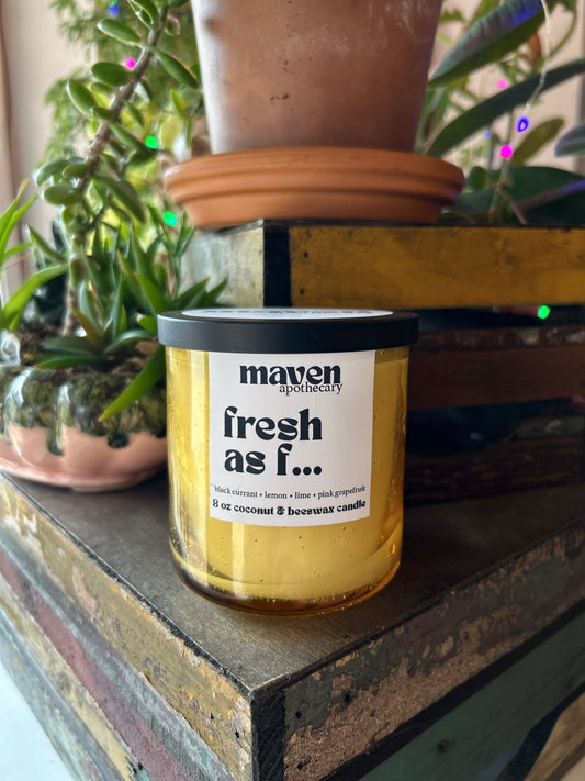 Fresh as F… Beeswax & Coconut Wax Candle 8oz