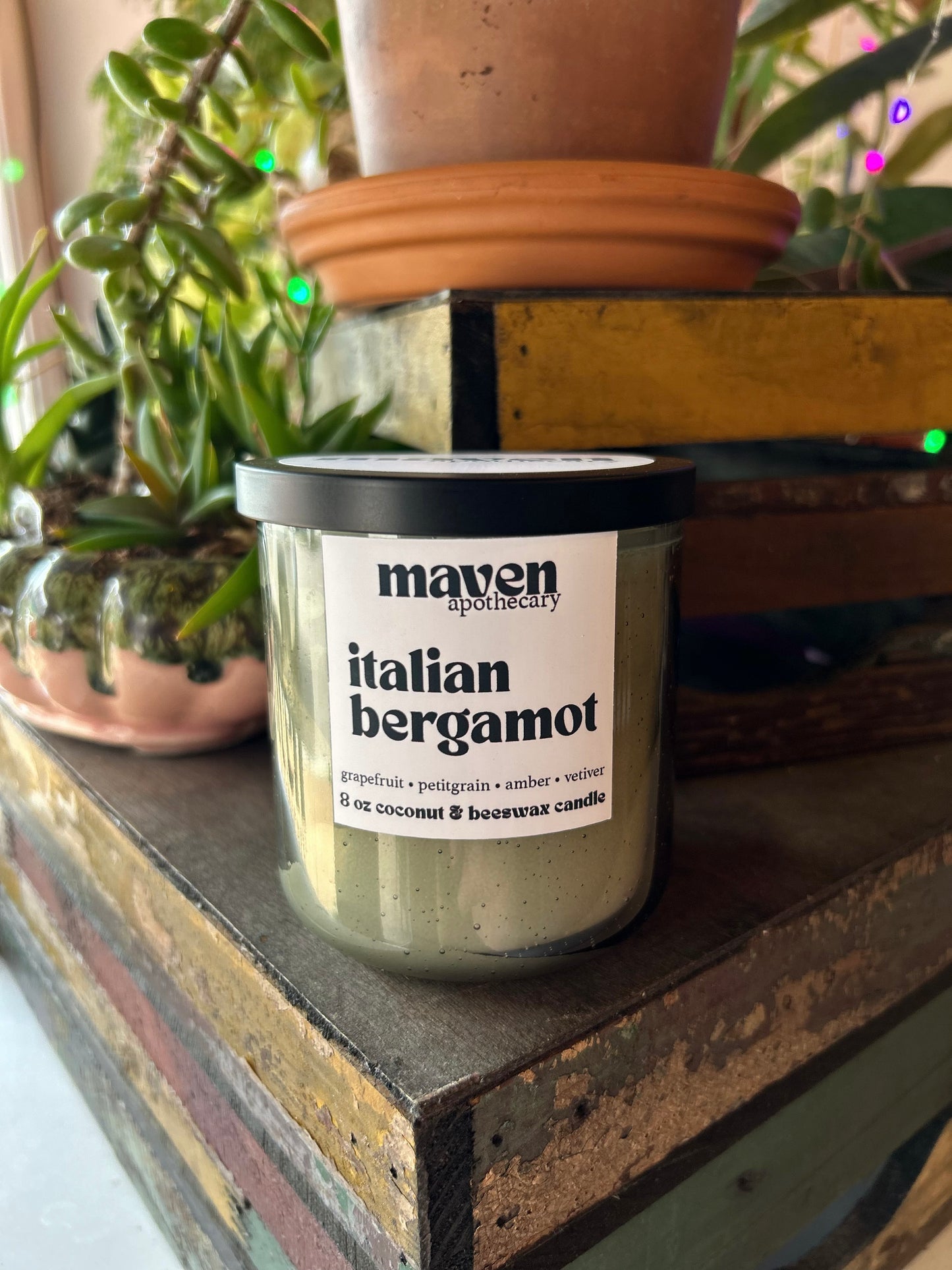 Italian Bergamot Beeswax & Coconut Wax Candle 8oz