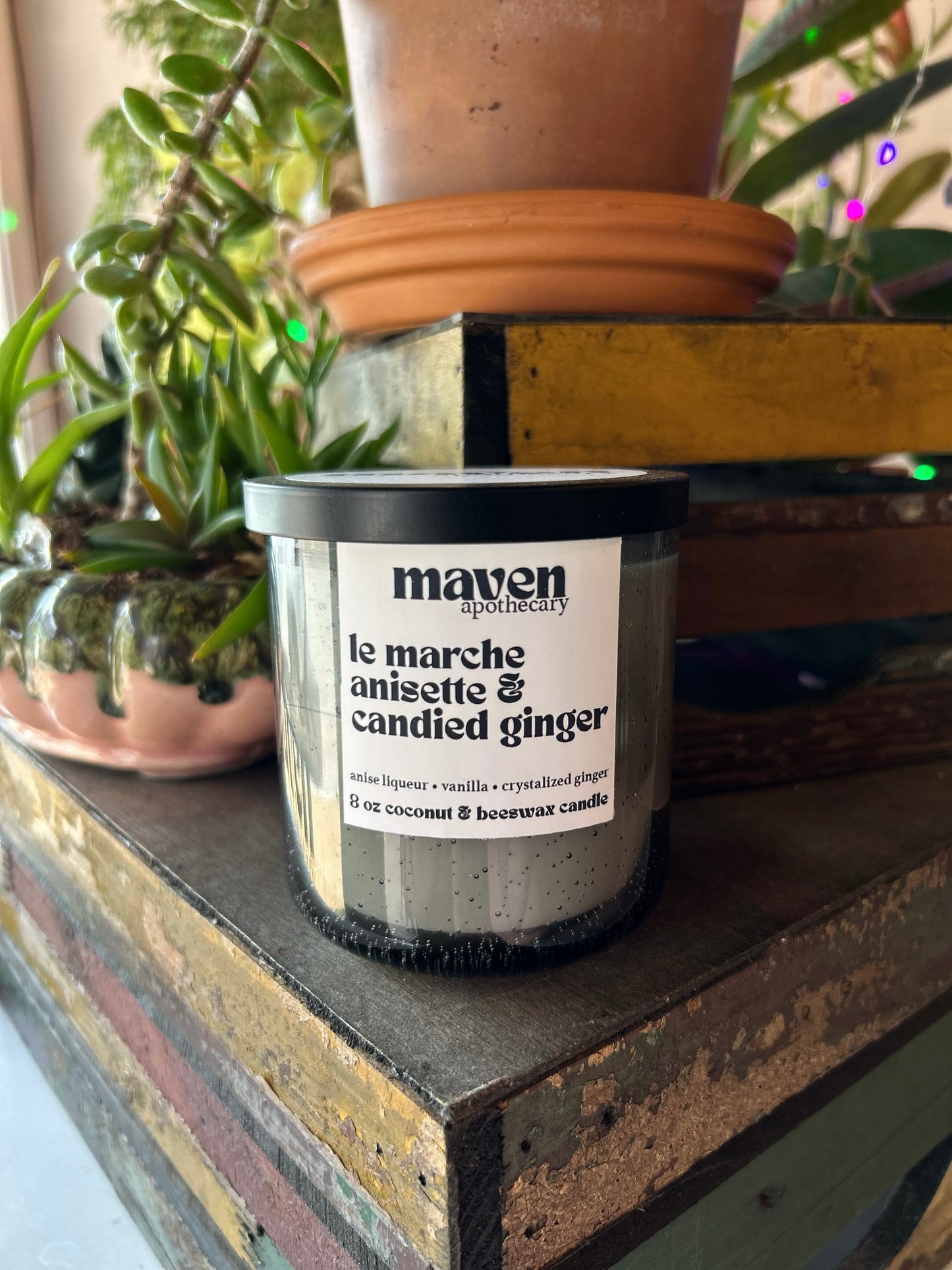 Le Marche Anisette & Candied Ginger Beeswax & Coconut Wax Candle 8oz