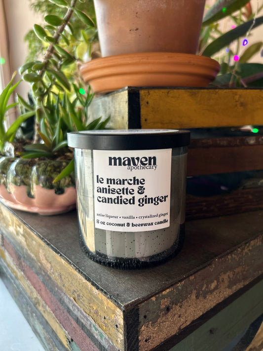 Le Marche Anisette & Candied Ginger Beeswax & Coconut Wax Candle 8oz