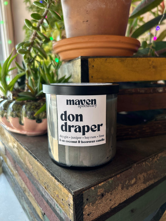 Don Draper Beeswax & Coconut Wax Candle 8oz