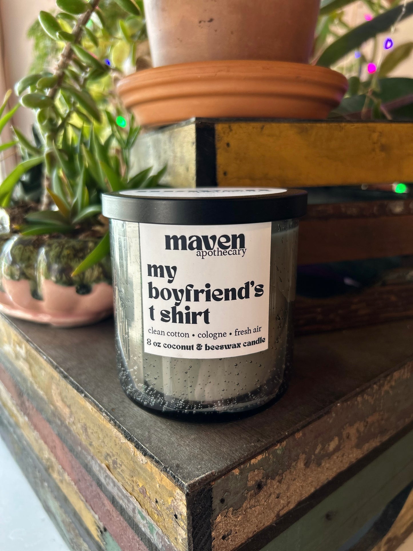 My Boyfriend's T Shirt Beeswax & Coconut Wax Candle 8oz