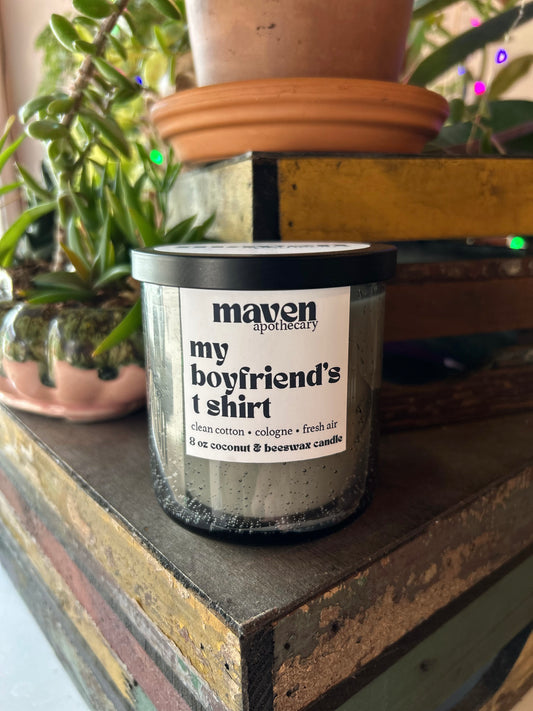 My Boyfriend's T Shirt Beeswax & Coconut Wax Candle 8oz