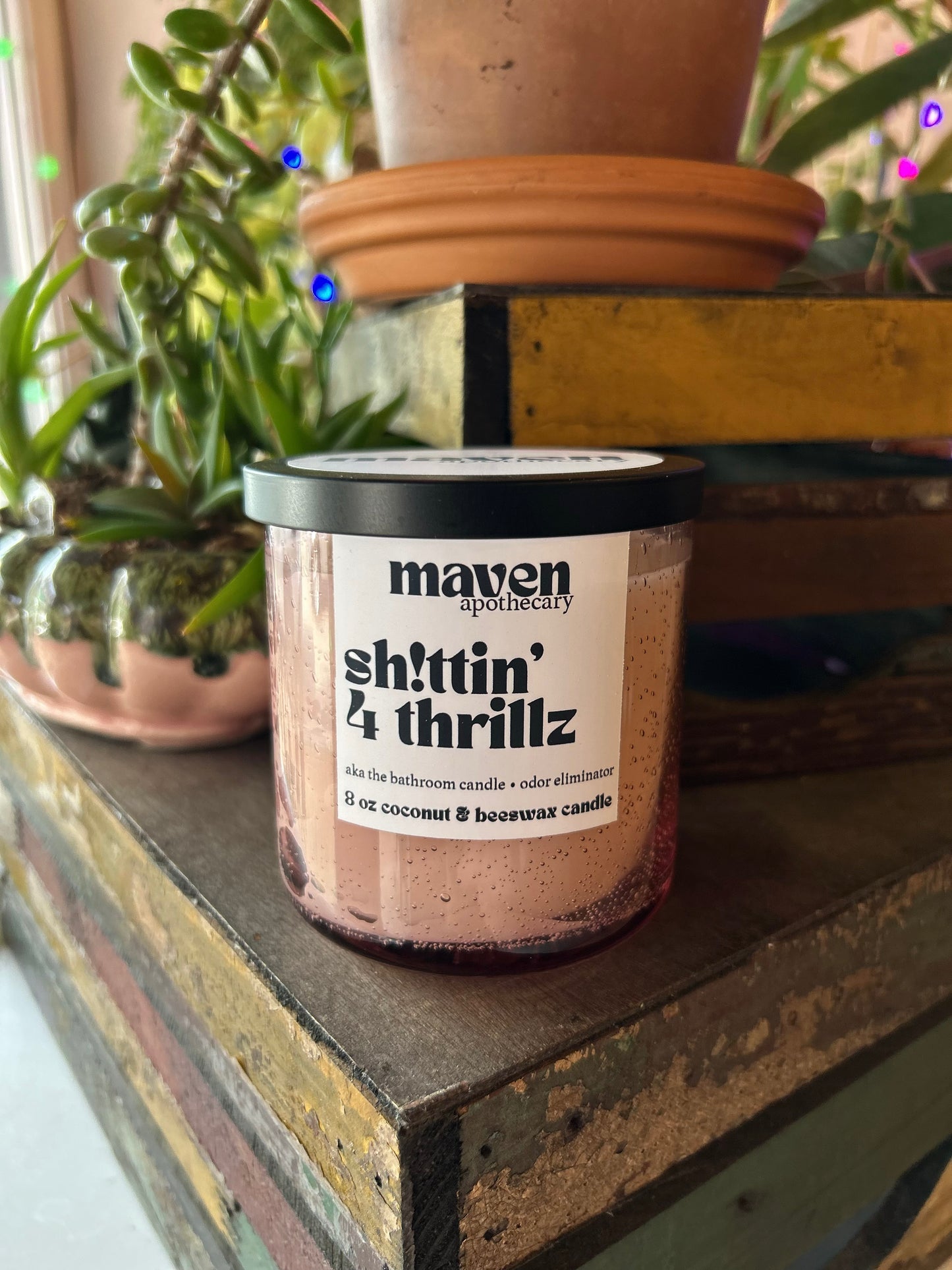 Sh!ttin' 4 Thrillz Beeswax & Coconut Wax Candle 8oz