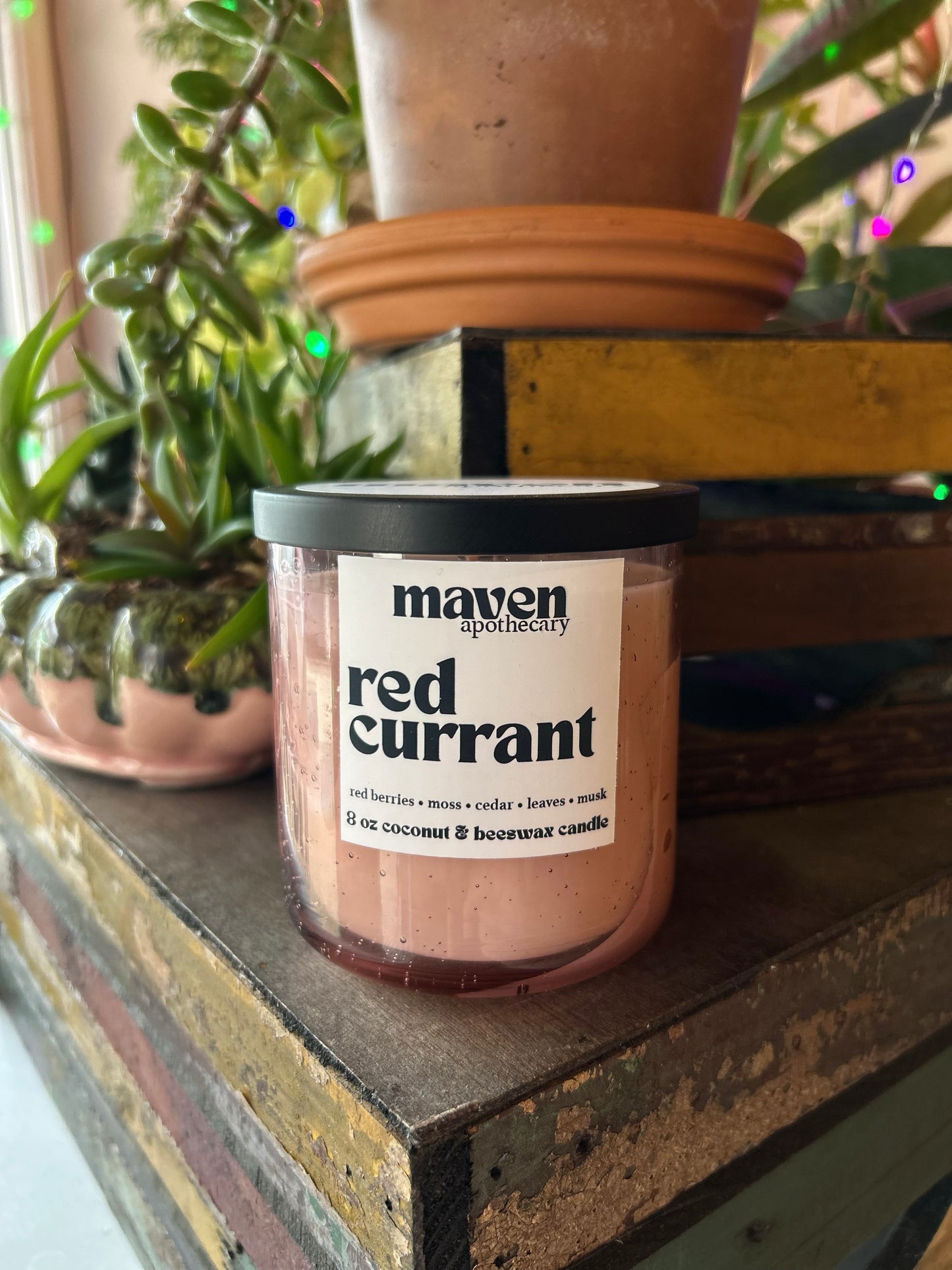 Red Currant Beeswax & Coconut Wax Candle 8oz