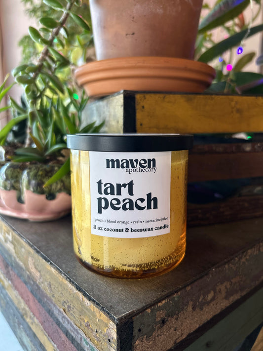 Tart Peach Beeswax & Coconut Wax Candle 8oz