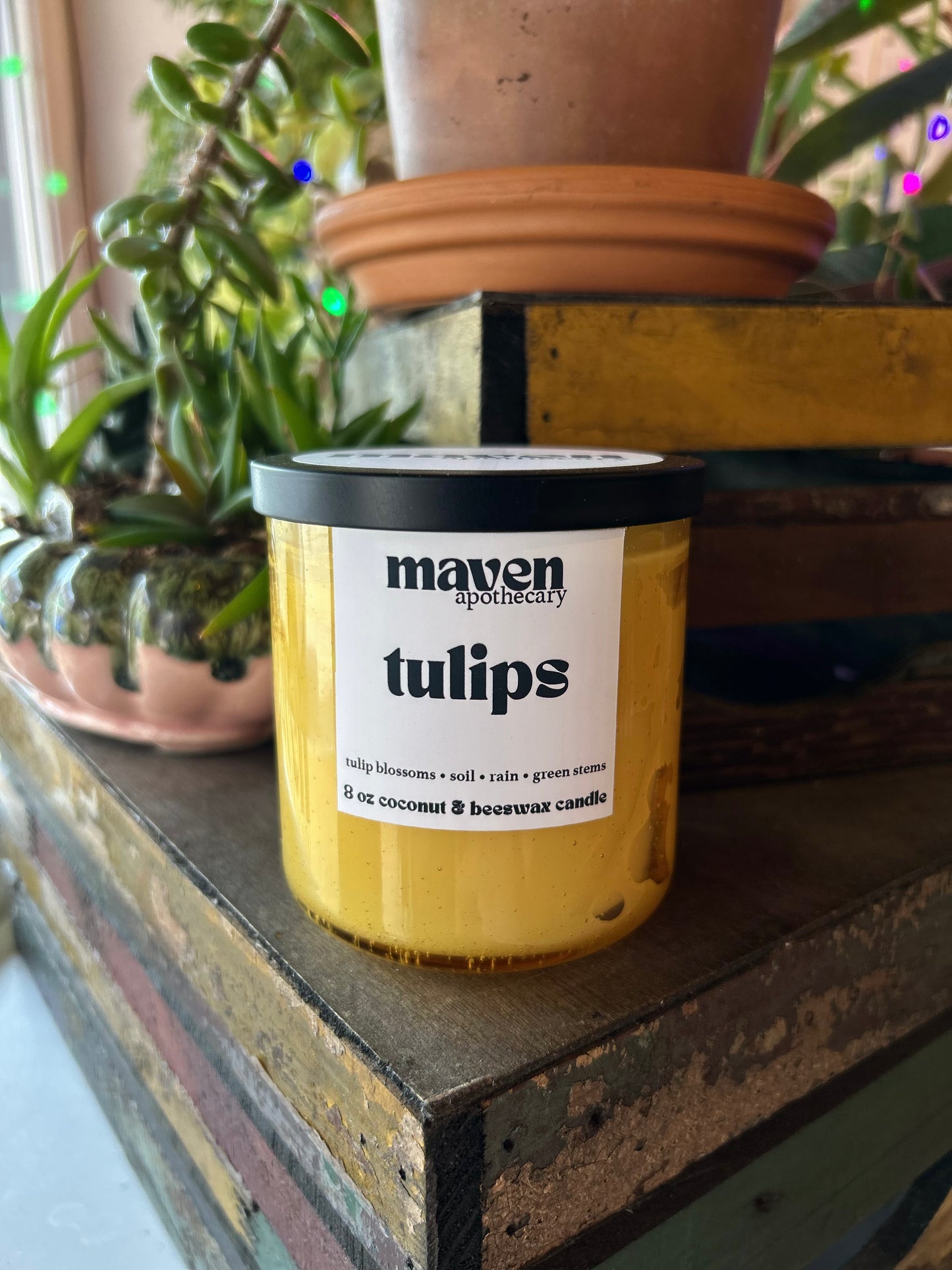 Tulips Beeswax & Coconut Wax Candle 8oz
