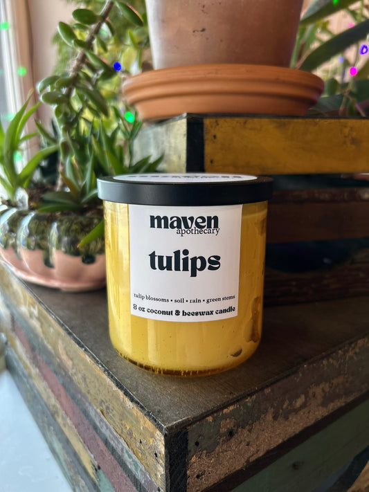 Tulips Beeswax & Coconut Wax Candle 8oz