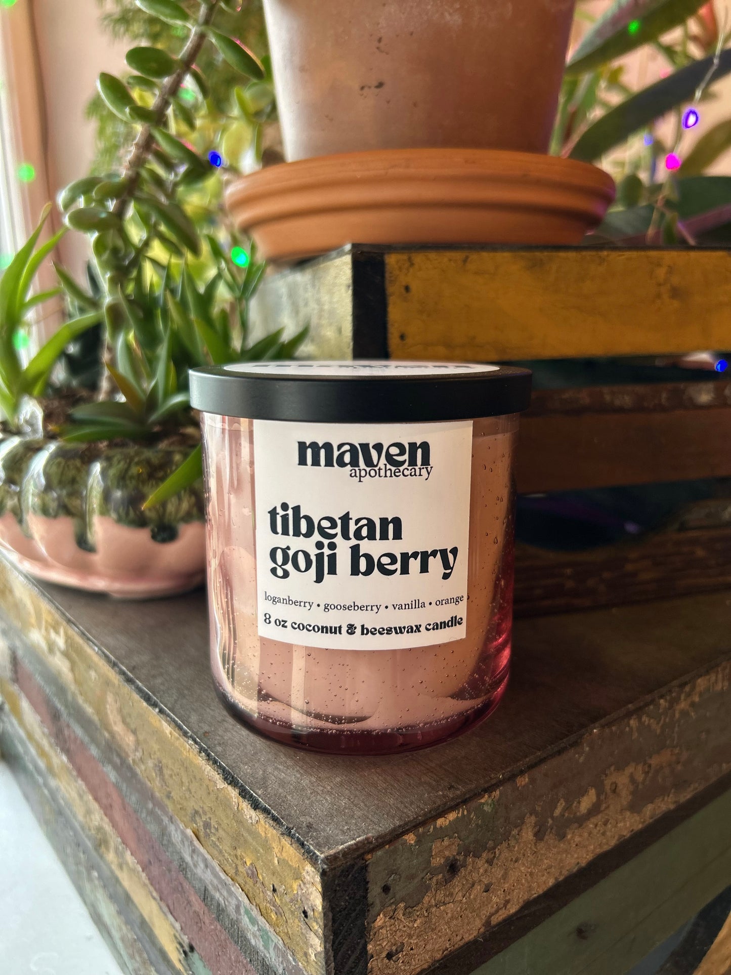 Tibetan Goji Berry Hemp & Coconut Wax Candle 8oz