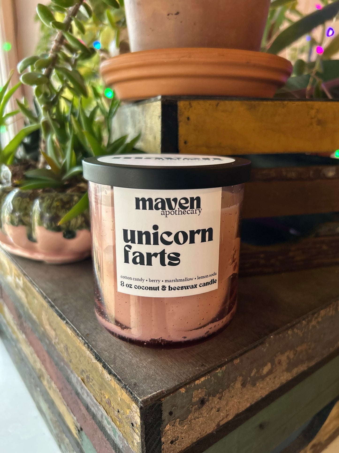 Unicorn Farts Beeswax & Coconut Wax Candle 8oz