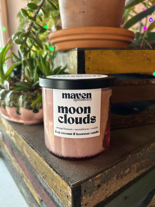 Moon Clouds Coconut Wax & Beeswax Candle 8oz