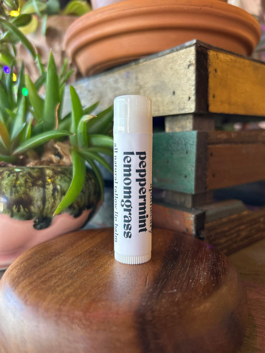 Peppermint Lemongrass All-Natural Tallow Lip Balm