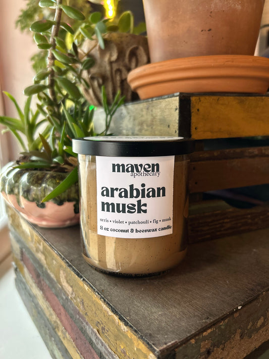 Arabian Musk Beeswax & Coconut Wax Candle 8oz